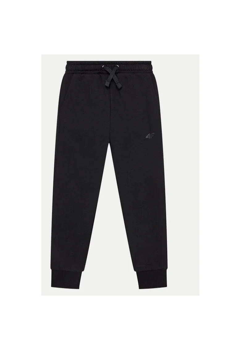 Pantaloni fete,  303943363, Bumbac/Poliester, Negru, Negru