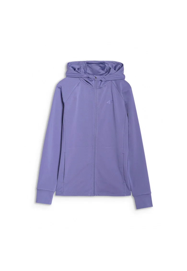 Hanorac sport  pentru femei, cu uscare rapida, material sintetic, Mov