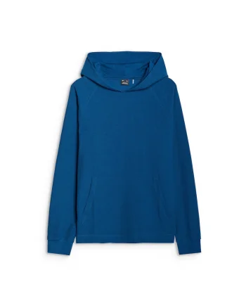 Hanorac sport barbati  turcoaz, fara fermoar, gluga, textil