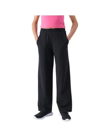 Pantaloni sport copii  croiala confortabila, talie elastica, bumbac, negru