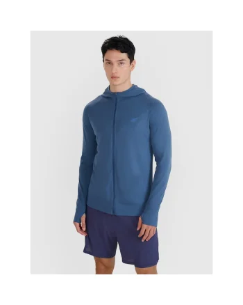 Hanorac sport pentru barbati  alergare montana, uscare rapida, bleumarin, material sintetic