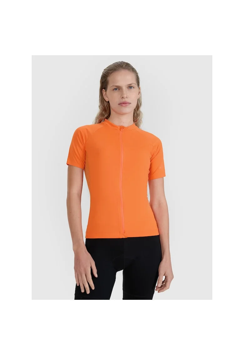 Tricou ciclism dama,  Uscare rapida, Textil, Portocaliu