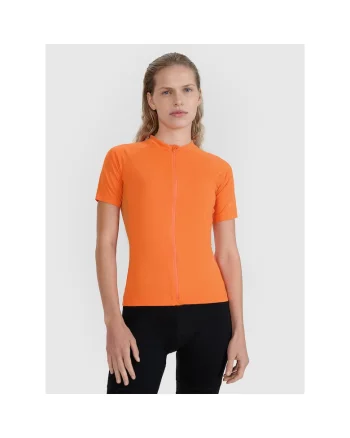 Tricou ciclism dama,  Uscare rapida, Textil, Portocaliu
