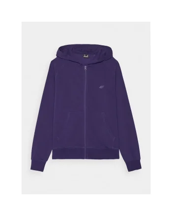 Hanorac Sportstyle Femei Bleumarin,  Gluga si Fermoar, Tricot French Terry, XS-XXL, Bumbac Durabil