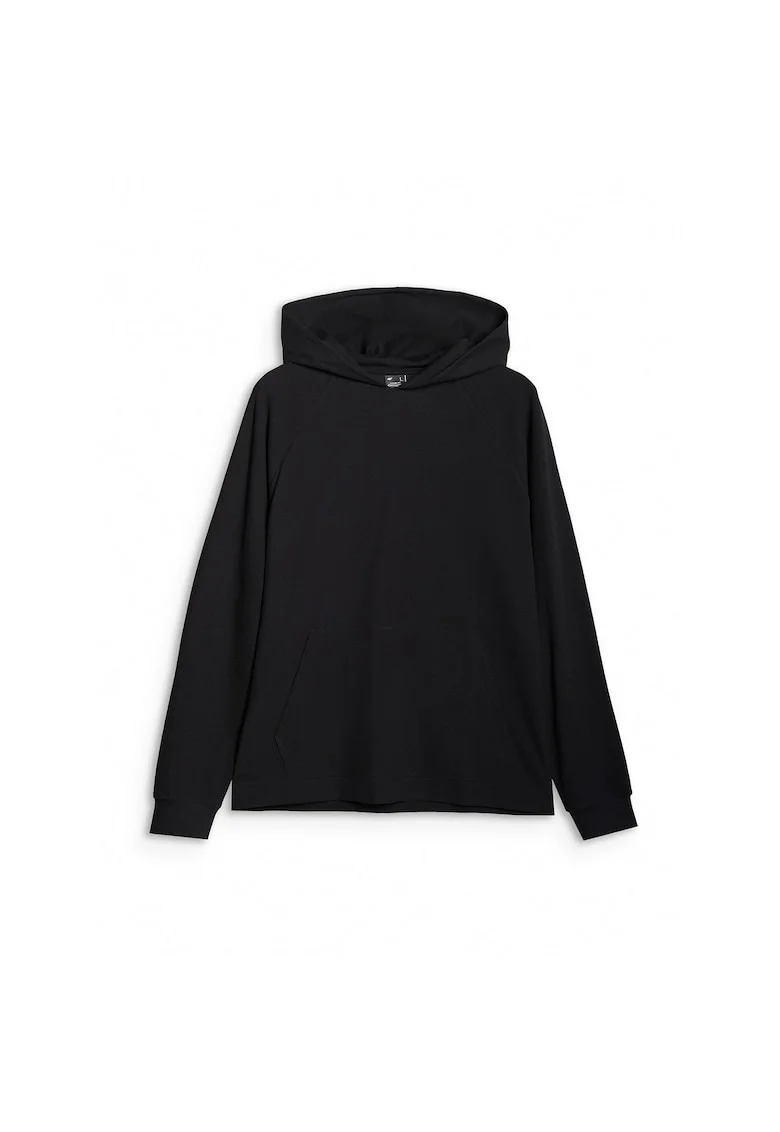 Hanorac sport barbati  negru, fara fermoar, textil, Negru