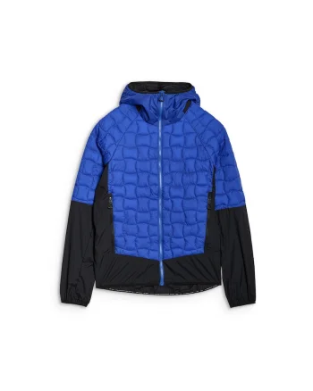 Jacheta de trekking barbati  Poliester, Primaloft, negru/albastru, impermeabila, cu gluga