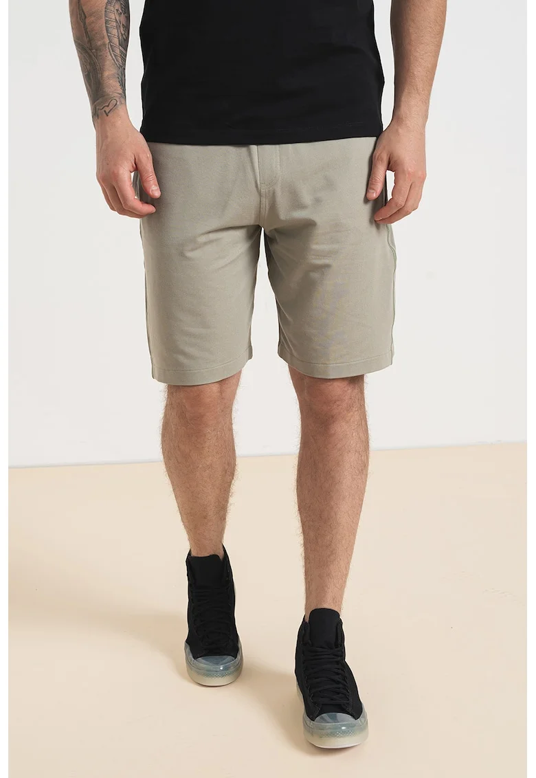 Pantaloni scurti din amestec de lyocell, pentru fitness, Gri cenusiu