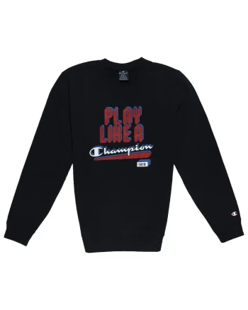 Bluza sport barbati  guler rotund, elastic la tiv si mansete, negru, bumbac,