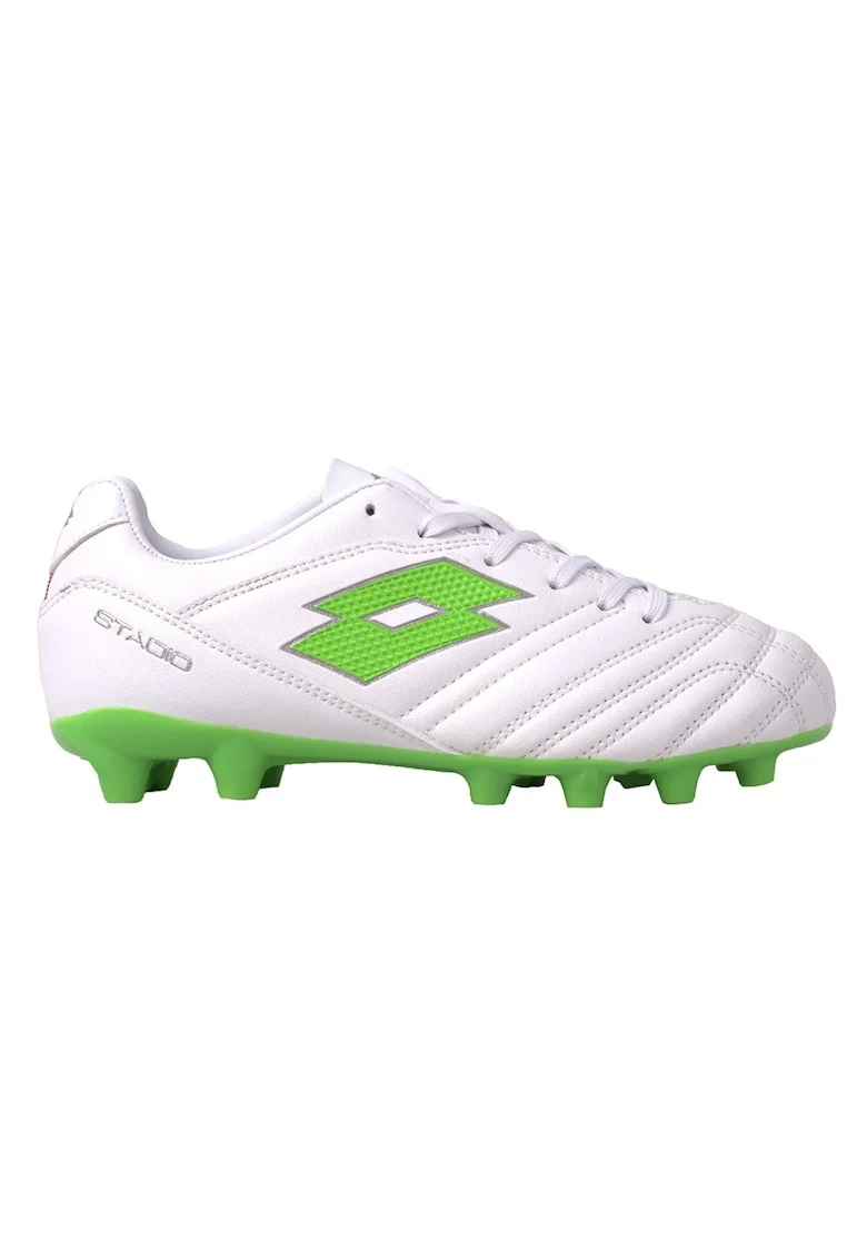 Ghete fotbal copii  Stadio 705 FG JR, design clasic, sintetic, pentru gazon natural, alb verde