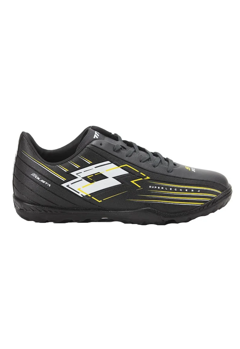 Ghete sport  Solista 700 VII TF JR, fotbal, baieti, sintetic, negru, talpa TF