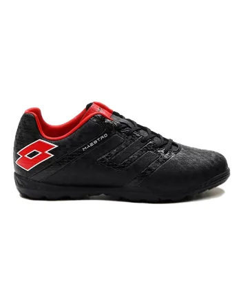 Pantofi de fotbal copii  Maestro 700 IV TF JR, material sintetic, design ergonomic, negru rosu,