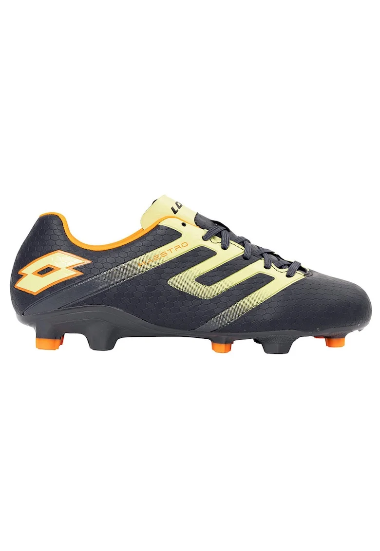 Ghete fotbal  Maestro 700 V FG, negru-galben, material sintetic, pentru gazon natural, stabilitate si confort