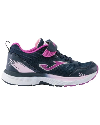 Pantofi sport copii  Fast JR, bleumarin/roz, micro PU, talpa din cauciuc,