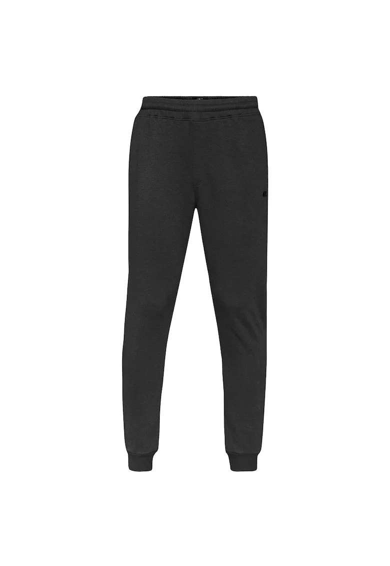 Pantaloni sport barbati  talie elastica, bumbac/poliester, negru