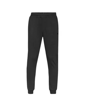 Pantaloni sport barbati  talie elastica, bumbac/poliester, negru