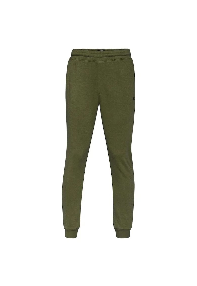 Pantaloni sport barbati  talie elastica, bumbac/poliester, kaki,