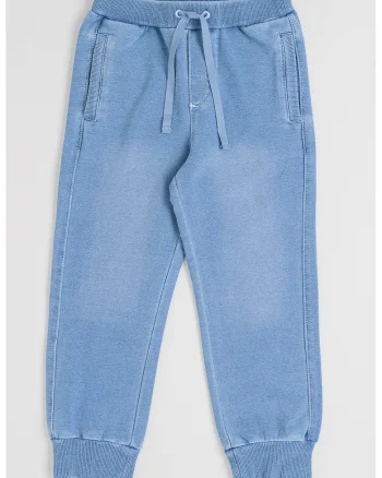 Pantaloni jogger cu doua buzunare, Albastru deschis