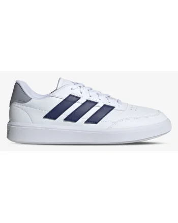 Pantofi sport din piele ecologica  Courtblock, Alb/Bleumarin,