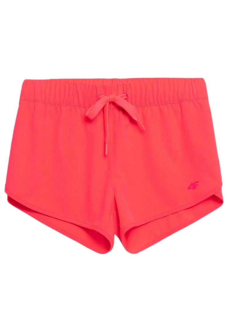 Pantaloni scurti sport dama H4L21-SKDT003,  Poliester/Elastan, Rosu