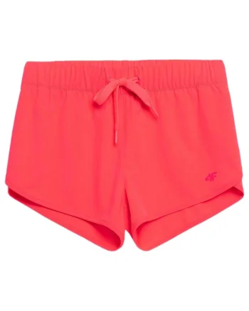 Pantaloni scurti sport dama H4L21-SKDT003,  Poliester/Elastan, Rosu