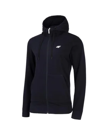 Hanorac sport  material moale si elastic, bumbac si poliester, Negru
