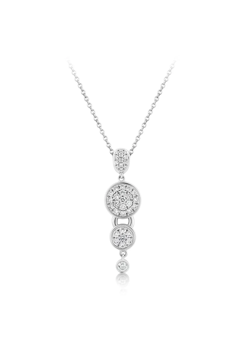 Colier din aur de 18K cu pandantiv decorat cu diamante naturale