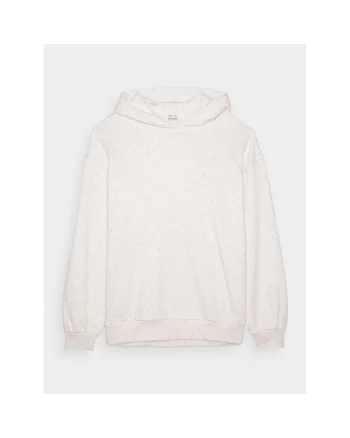 Hanorac Oversize  Barbati Alb Ecru Sportstyle, 95% Bumbac, Gluga Integrata, Buzunar Marsupiu, Maneci Umeri Cazuti, 350g Grosime, S-3XL, Bej