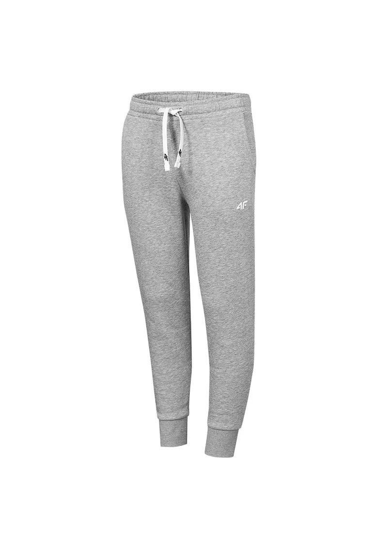 Pantaloni de trening pentru copii  HJL22-JSPDD001, talie elastica, buzunare laterale, poliester/bumbac, gri