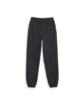 Pantaloni sport dama  jogger, negri, bumbac 80%, primavara-vara 2025