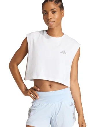 Tricou din bumbac pentru alergare, Alb