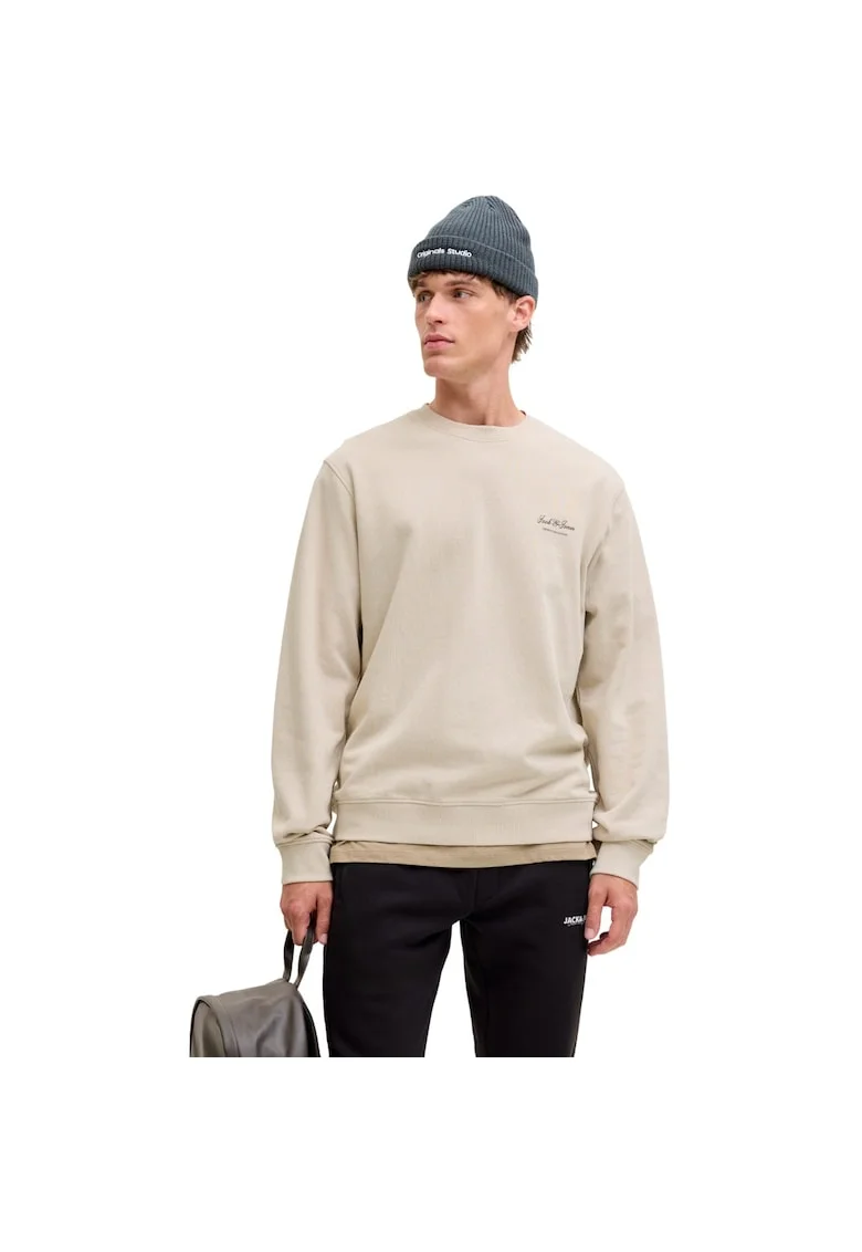 Bluza JACK &JONES Archive Graphic Crew 53583, Bej