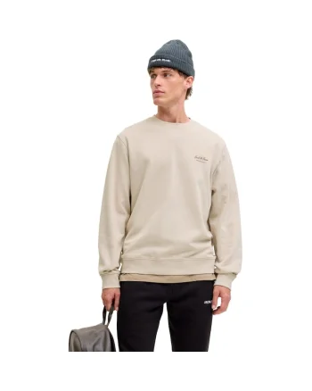 Bluza JACK &JONES Archive Graphic Crew 53583, Bej