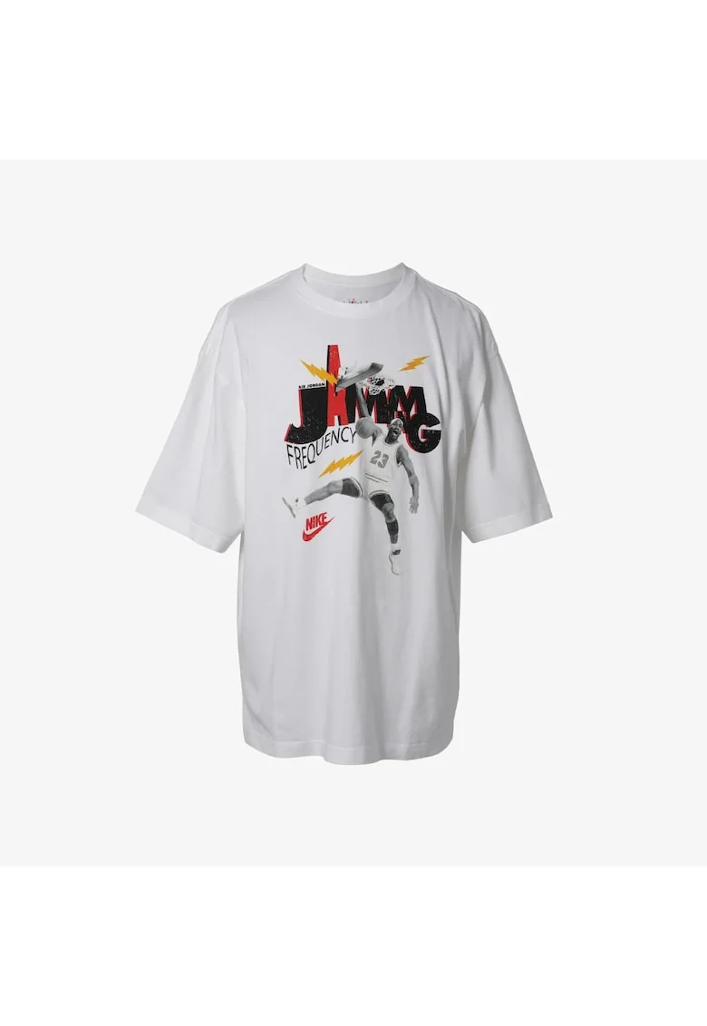 Tricou, model Jamming Frequency, alb, Alb