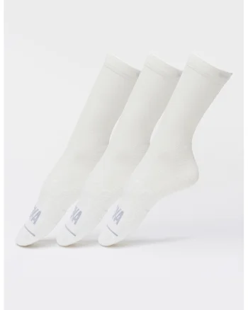 Set de sosete lungi unisex pentru alergare - 3 perechi, Alb/Gri deschis