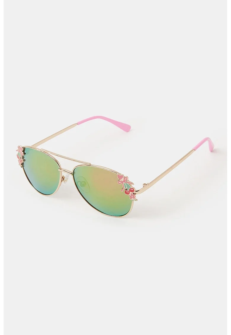 Ochelari de soare aviator, Auriu/Roz