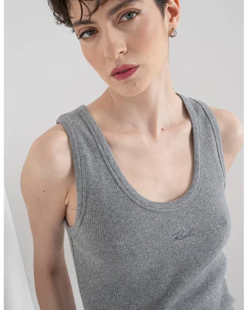 Top slim fit Essential, Gri