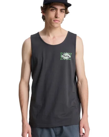 Top regular fit cu imprimeu pe spate, Alb/Gri carbune