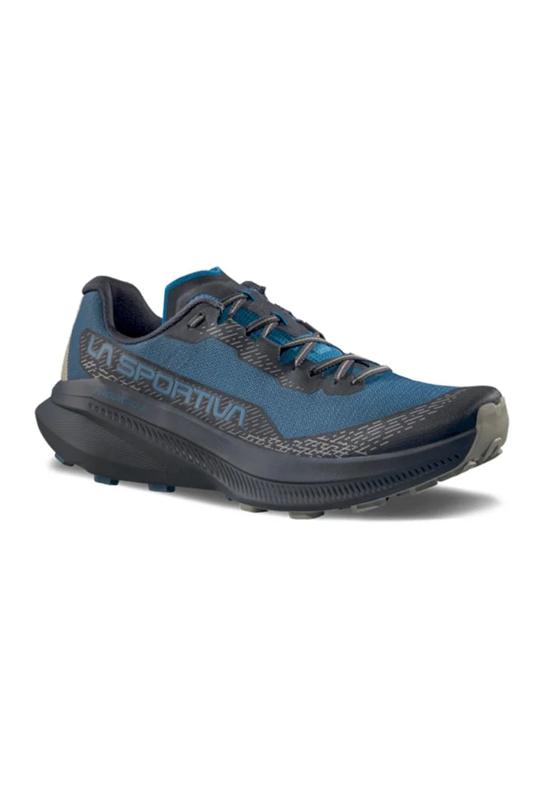 Pantofi Prodigio 2 cu sireturi elastice, pentru alergare, Albastru inchis/Negru stins