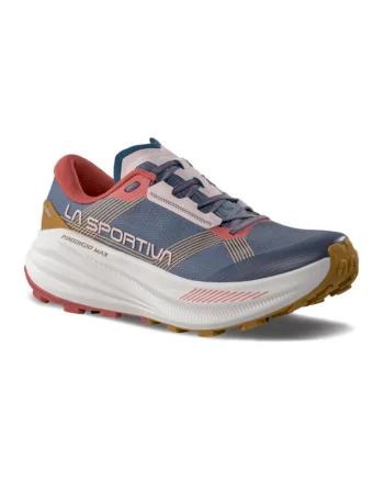 Pantofi Prodigio Max cu sireturi elastice pentru alergare, Albastru inchis/Portocaliu mandarina/Alb optic