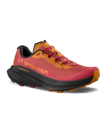 Pantofi Prodigio 2 cu sireturi elastice, pentru alergare, Portocaliu/Coral/Negru stins