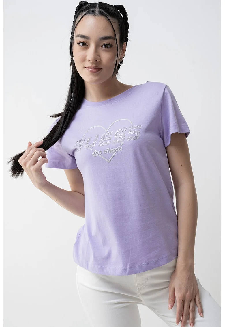 Tricou regular-fit cu logo decorativ