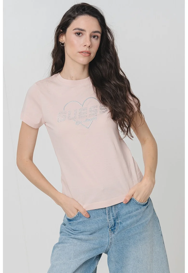 Tricou regular-fit cu logo decorativ