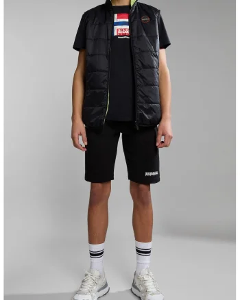 Vesta reversibila cu vatelina, Negru/Verde lime