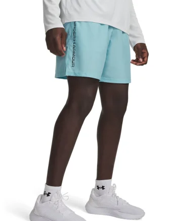 Pantaloni cu logo si buzunare laterale, pentru antrenament Tech, Negru/Albastru glaciar