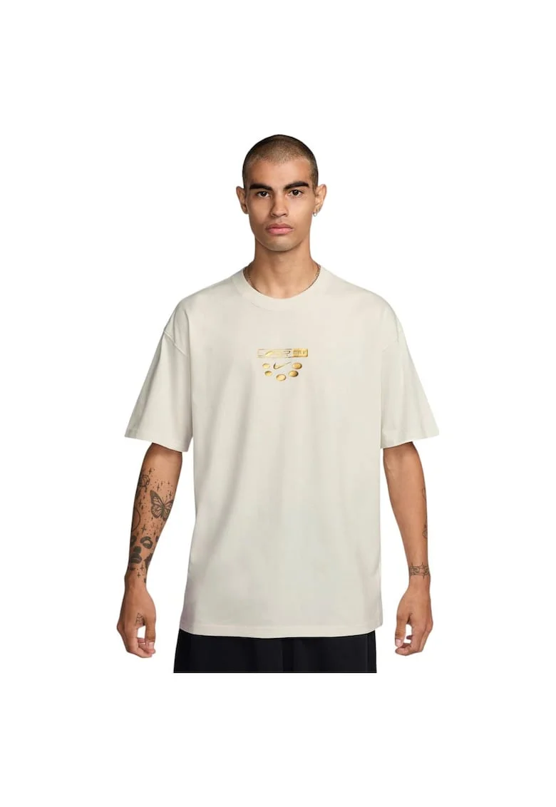 Tricou sportiv  Max90, maneca scurta, bej, bumbac