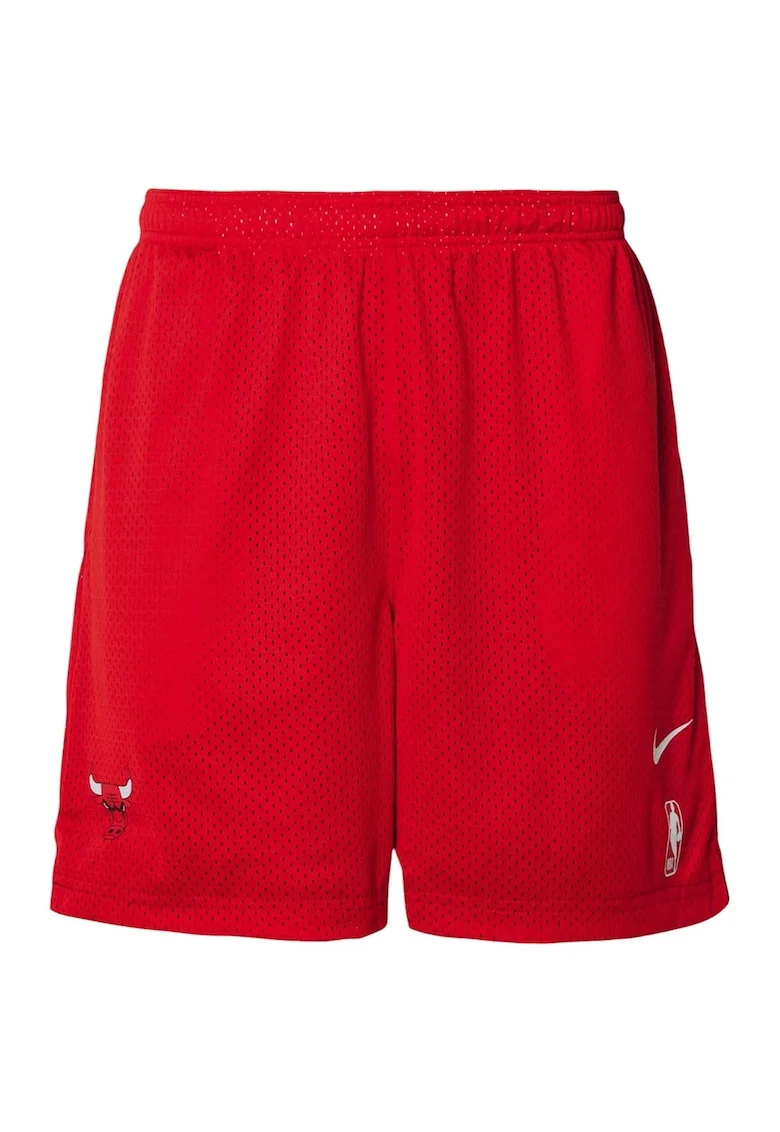 Pantaloni scurti pentru barbati  Chicago Bulls FZ7777, talie elastica, poliester/spandex, rosu