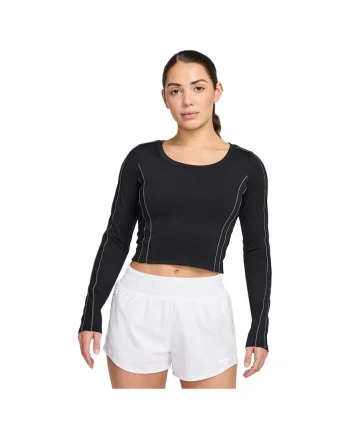 Top sport  crop, negru, poliester, pentru femei