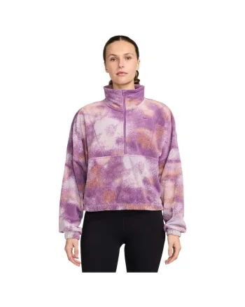 Hanorac sport dama  Therma-FIT, confortabil, cu fermoar 1/2, poliester, roz/portocaliu,