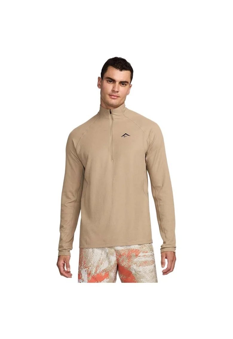 Bluza sport  Dri-FIT Trail, maneca lunga, bej, poliester