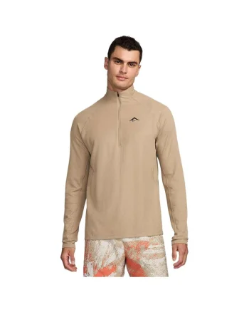 Bluza sport  Dri-FIT Trail, maneca lunga, bej, poliester